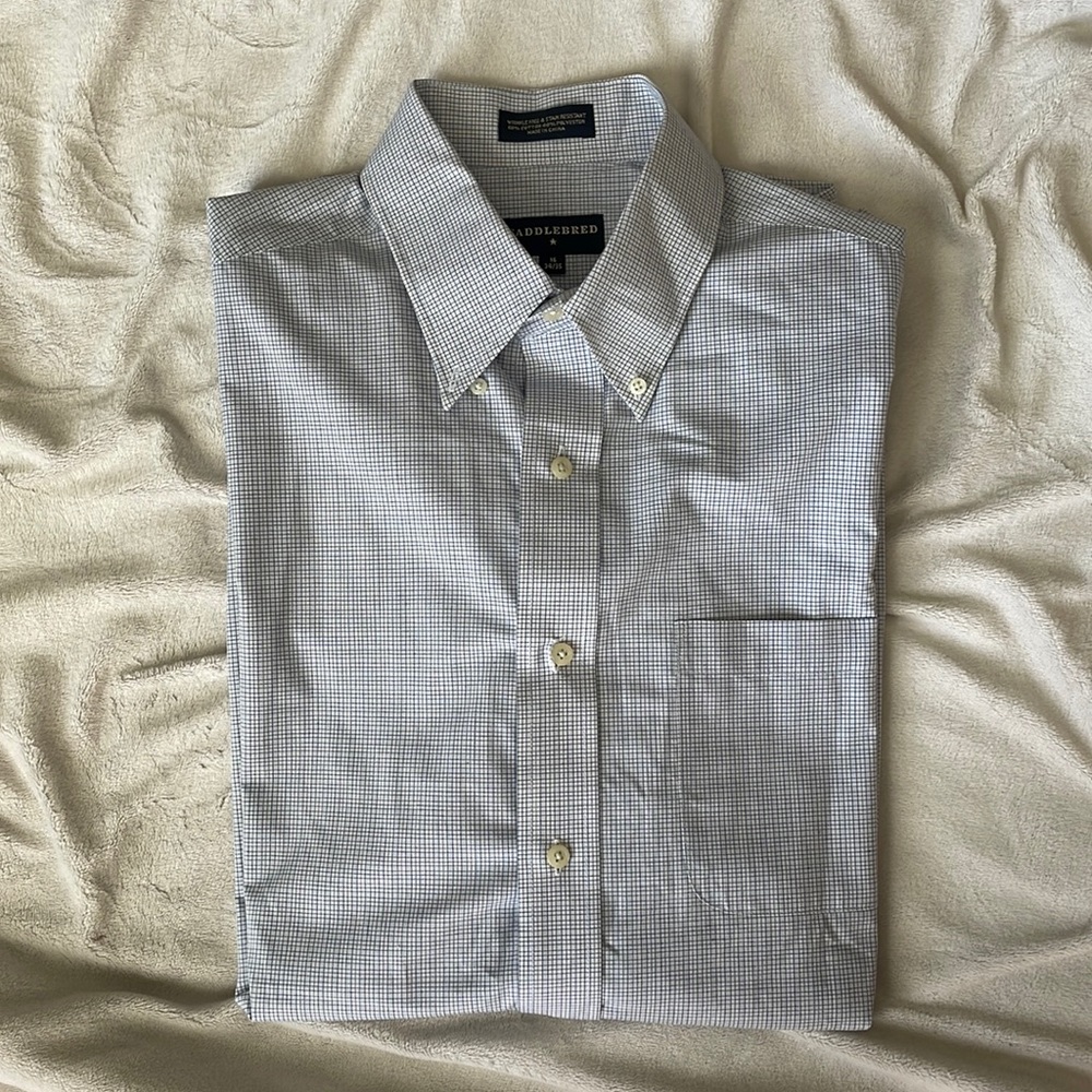 Saddlebred long sleeve collared button down shirt